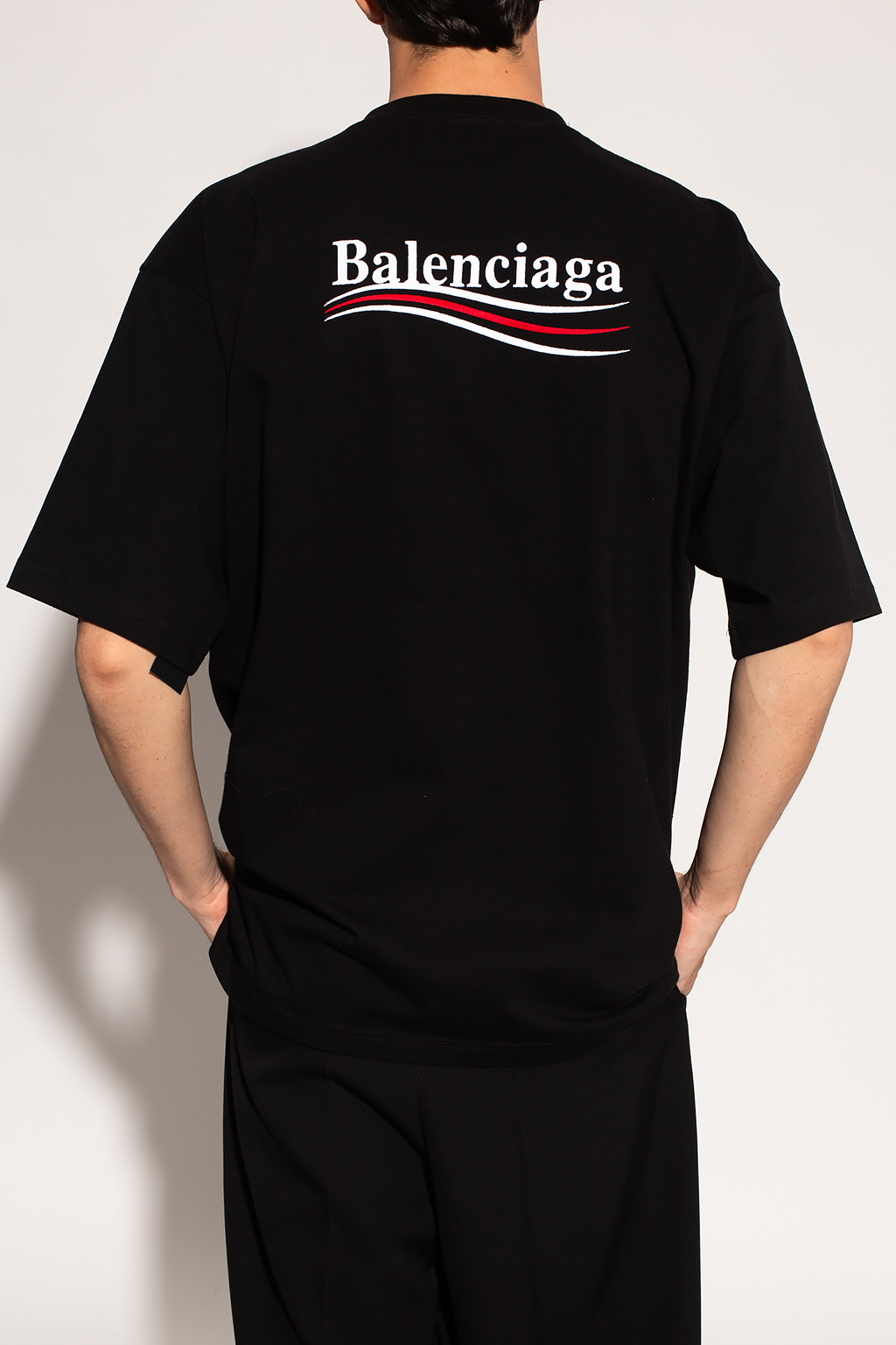 Balenciaga Logo-embroidered T-shirt | Men's Clothing | Vitkac